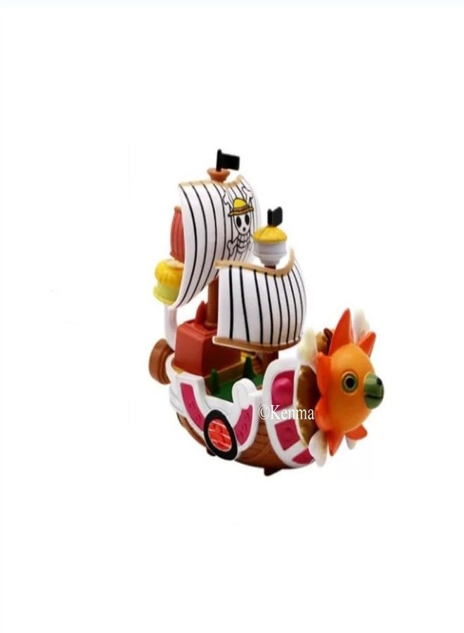 KENMA One Piece Thousand Sunny Ship Mokey D Luffy Ship Miniature Model Action Figure PVC Anime Figurine Merchandise Collectible Model Toy Statue - 10 Cms - Image 4